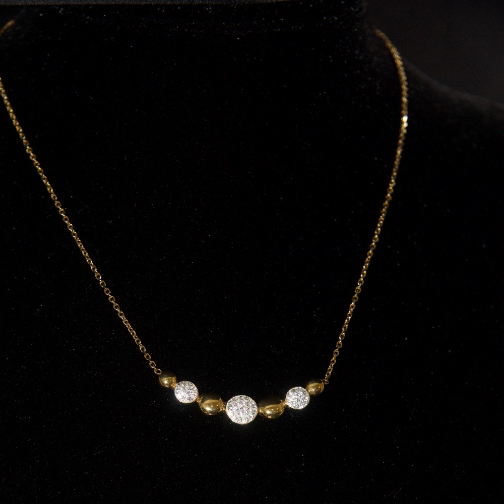 14kt Gold Dipped Swarovski Necklace - image 8